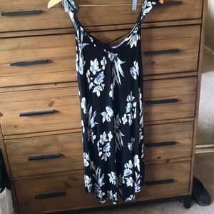 Black Floral Print Dress